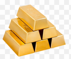 A Pile Of Gold Bars Png Download - Transparent Background