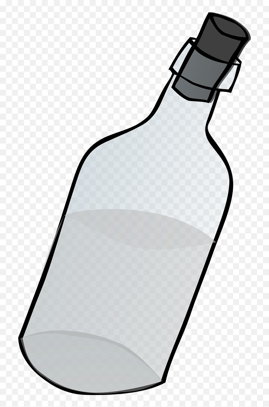 Bottle Clear Glass - Free Vector Graphic On Pixabay Glass Bottle Black And White Clipart Png,Water Bottle Clipart Png