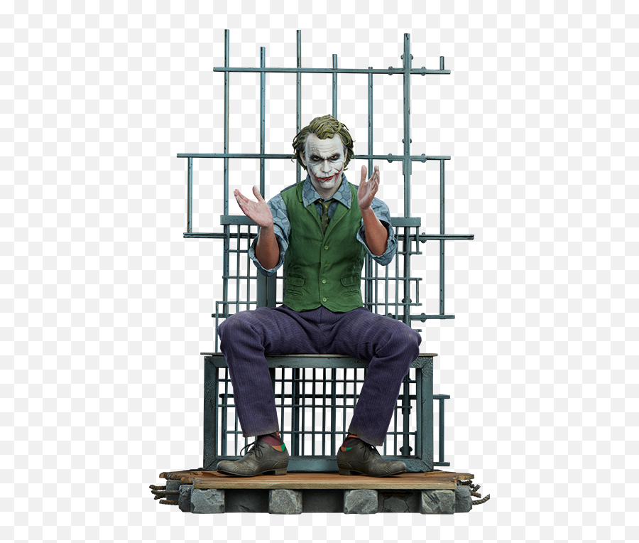 The Joker Premium Format Figure By Sideshow Collectibles - Joker Dark Knight Statue Png,Joker Transparent