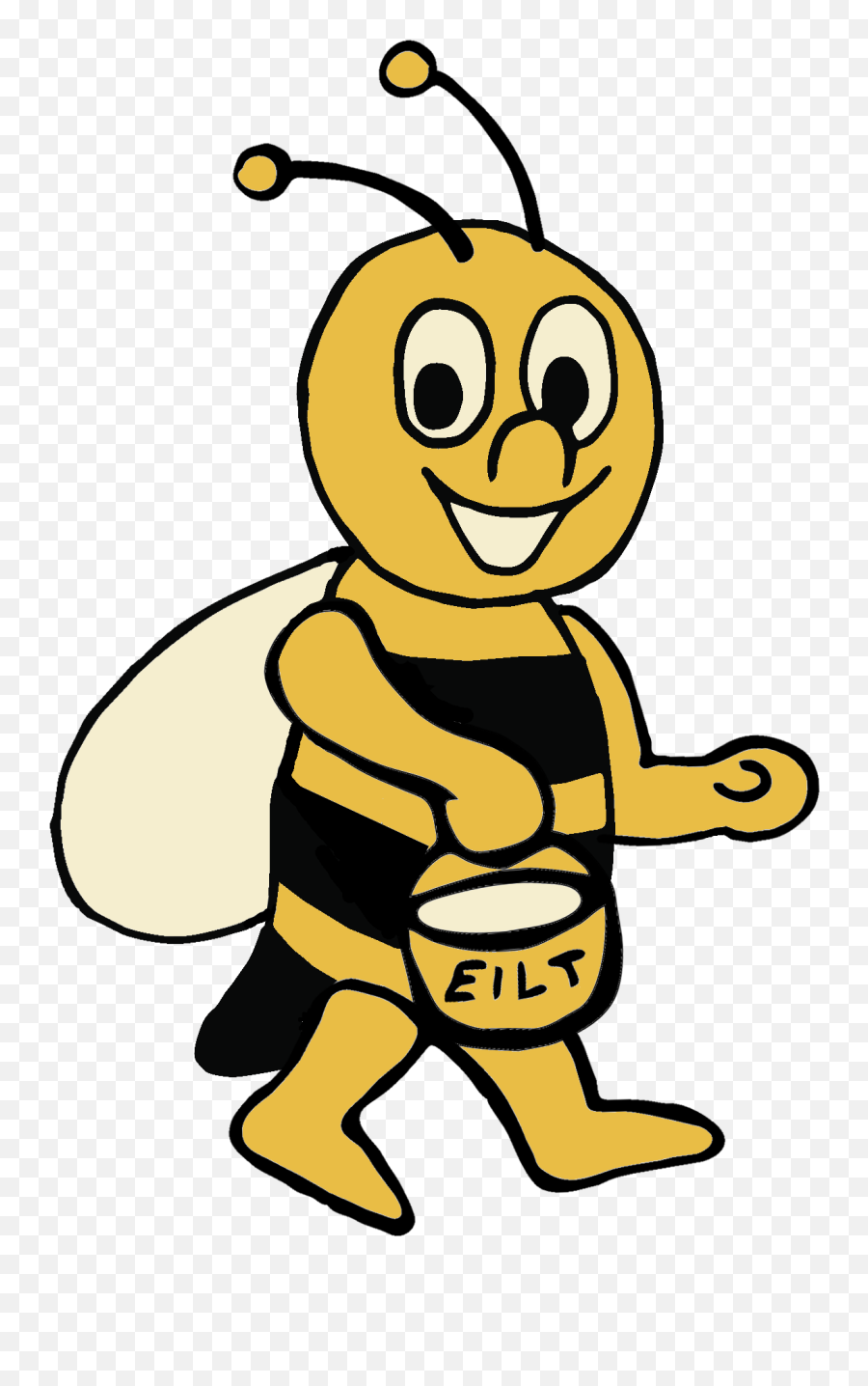 Delivery Bee - Clip Art Png,Cartoon Bee Png