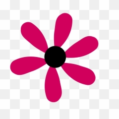 Pink Flower 6 Petals Svg Clip Arts Download - Download png