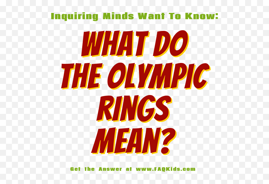 What Do The Olympic Rings Mean - Questions Kids Ask About Poster Png,Olympic Rings Transparent