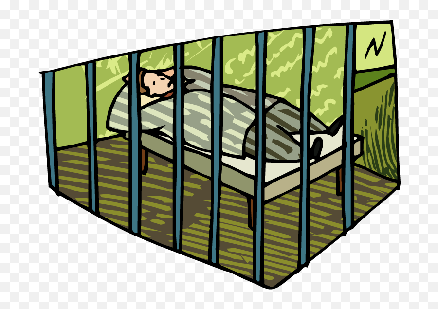 Download Jail Cell Clip Art Car Memes - Sleeping In Jail Cartoon Png,Jail Cell Png
