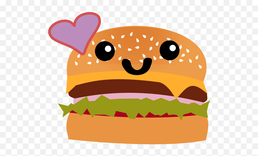 Kawaii Hamburger Free Svg - Cute Clip Art Foods Png,Cheeseburger Png