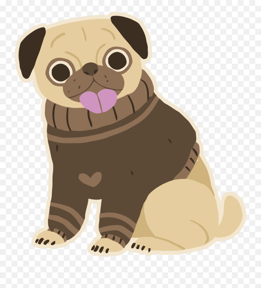 Pug Puppy Dog Breed Pet Toy - Cute Pug Vector Png Free,Pug Png