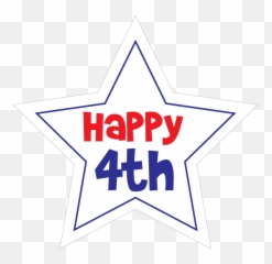 Happy 4th Of July Transparent Png - Label