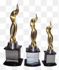 Lk Iifa Lady Golden Trophy - Black Award png