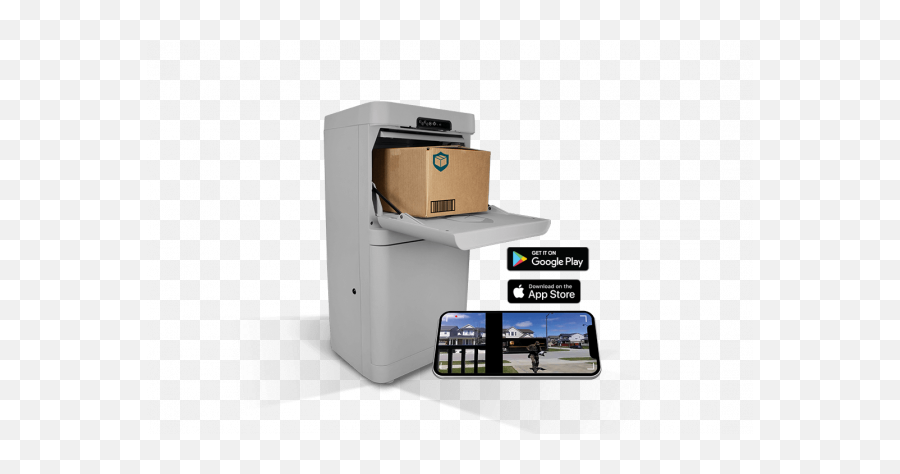 Dpg37g Parcel Guard The Smart Mailbox Grey En - Us Smart Mailbox Png,Mailbox Transparent