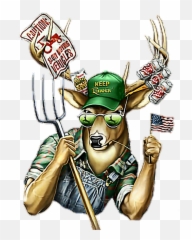 Hillbilly Sticker - Deer Hunting Cartoons Png,Hillbilly Png
