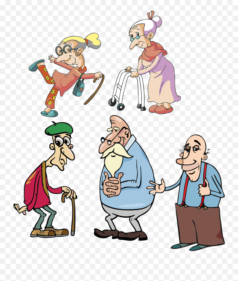 Grandparents Seniors Elders - Cartoon Png,Grandparents Png