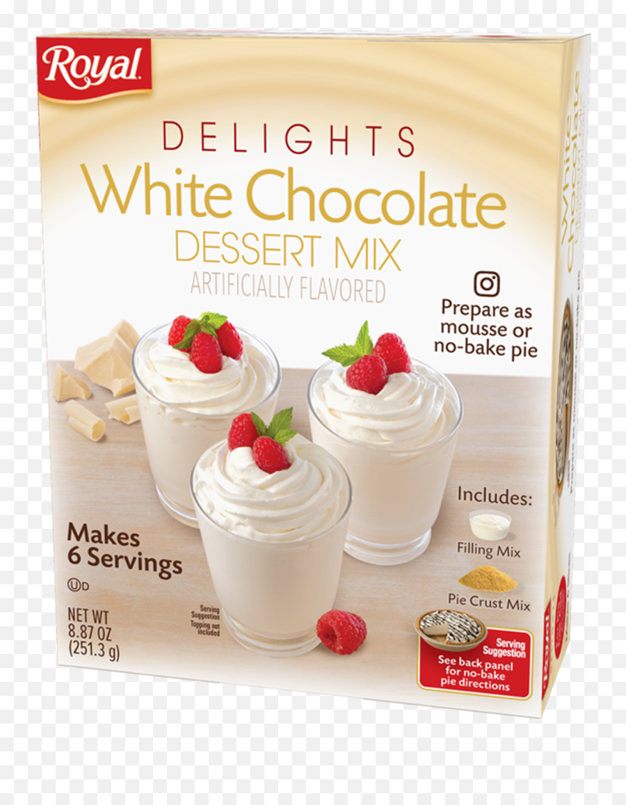 Royal Delights White Chocolate Dessert Mix 357 Oz - Superfood Png,Dessert Png