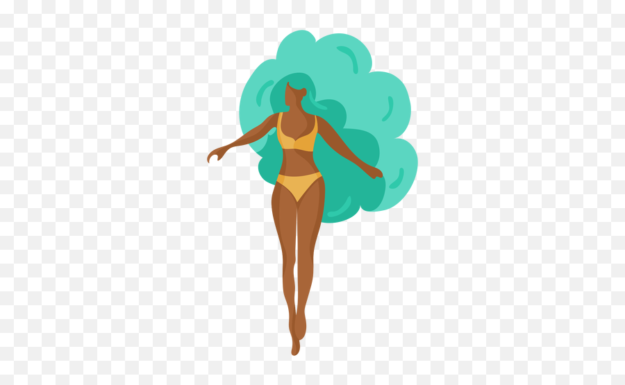 Girl Women Swimsuit Bathing Suit Bra Swimming Trunks Hair - Girl Swimsuit Cartoon Png,Trunks Png