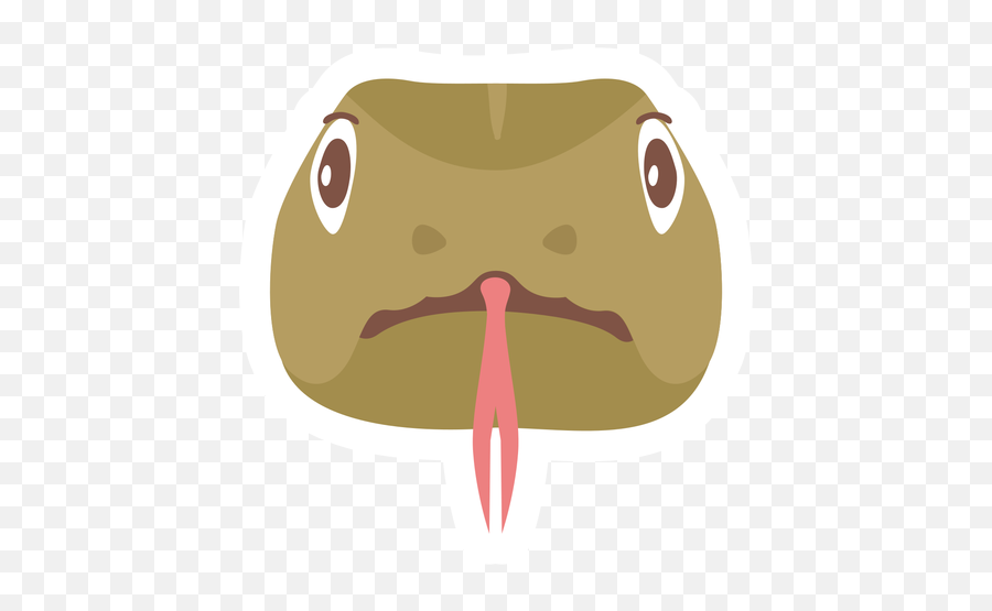 Snake Head Forked Tongue Flat Sticker - Transparent Png Cabeza De Serpiente Png,Tongue Transparent