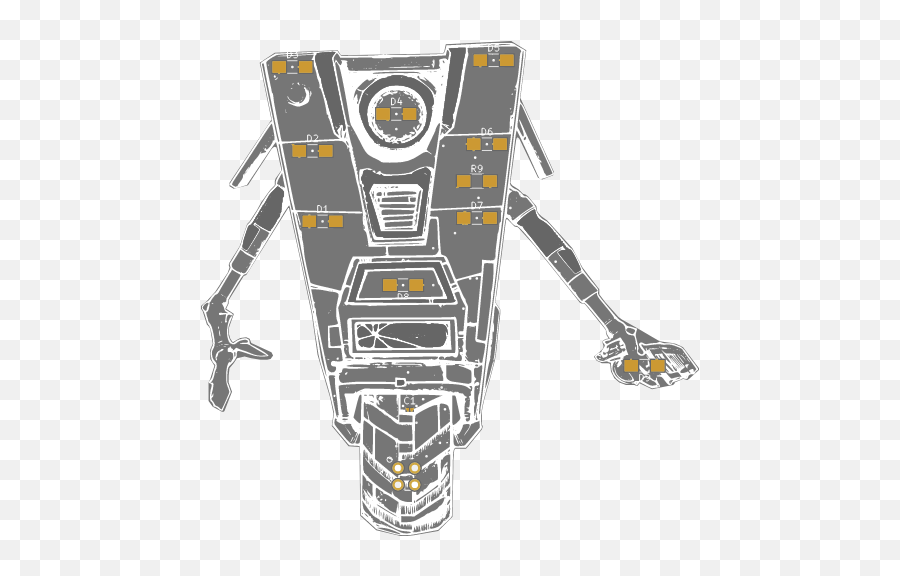 2018 Cl4ptr4p Sao - Share Project Pcbway Vertical Png,Claptrap Png