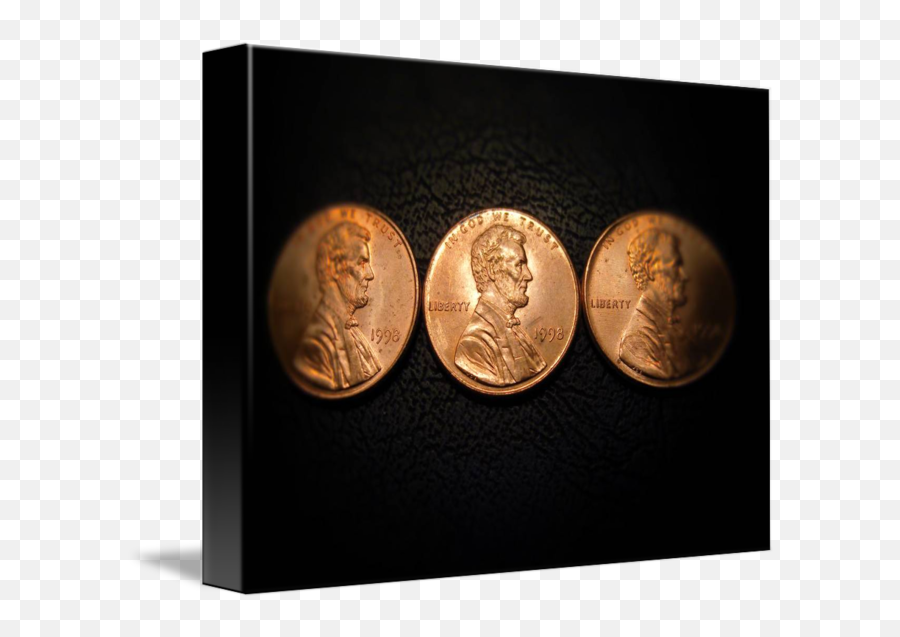 Three Pennies By Donald Mark Stevenson - Quarter Png,Pennies Png