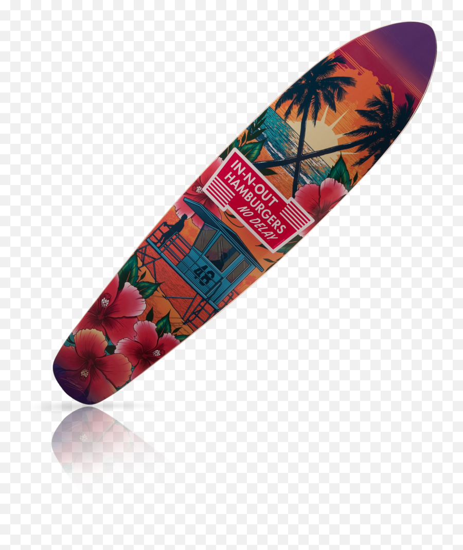 Longboard Deck - N Out Surf Board Png,In N Out Png