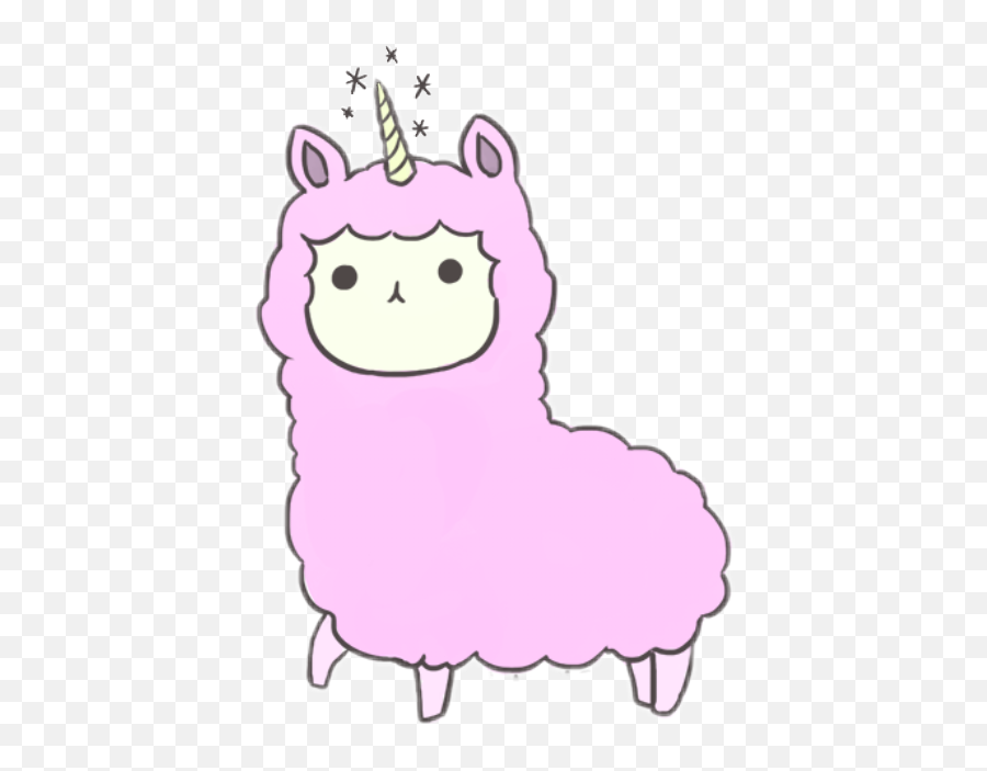 Download Alpaca Animal Kawaii Unicorn Pink - Kawaii Llama Kawaii Rainbow Cartoon Unicorn Png,Llama Transparent