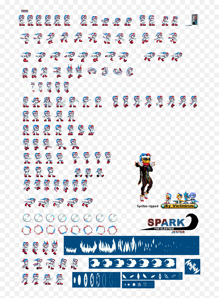 Electric Jester - Spark The Electric Jester Sprites Png,Electric Spark Png