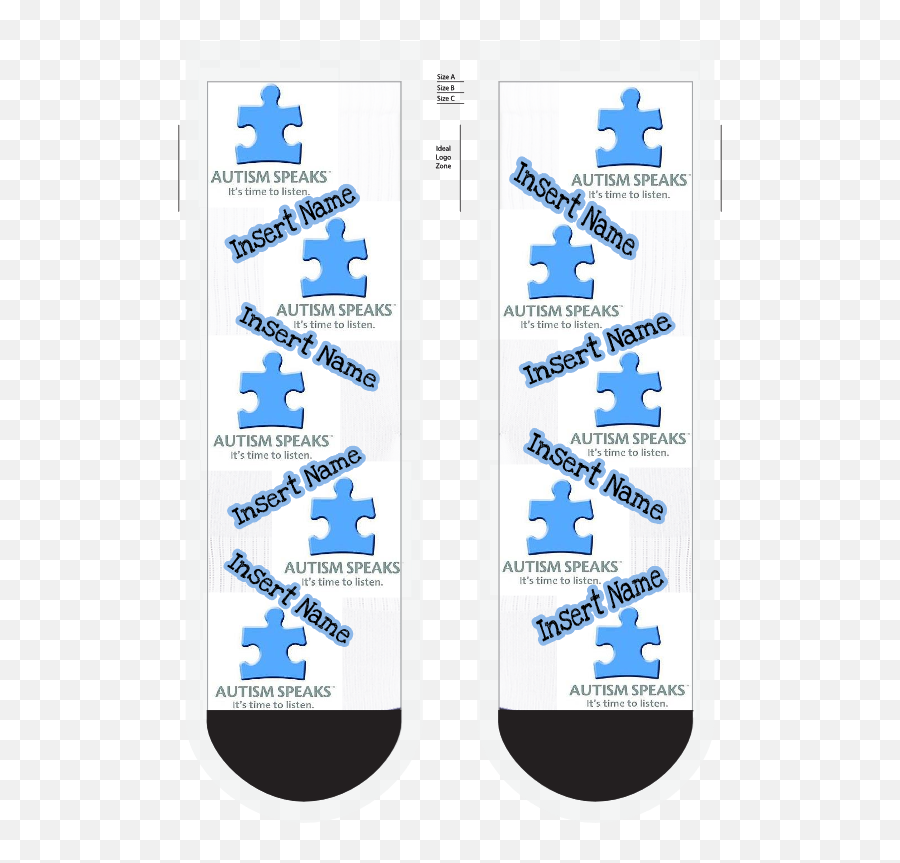 Autism Awareness Socks U2013 Spiritualsportsocks - Autism Puzzle Piece Png,Autism Awareness Png