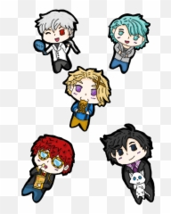 Download Mystic Messenger Yoosung Jumin Han 707 V Zen Chibis - Fictional Character Png,Mystic Messenger Transparent