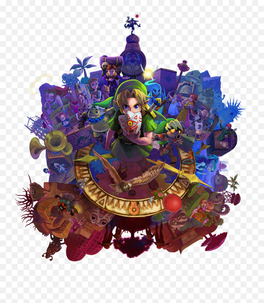 Majorau0027s Mask Moon Png - Click To Edit Majoras Mask 3d Legend Of Zelda Symphony Of The Goddesses Poster,Majora's Mask Transparent