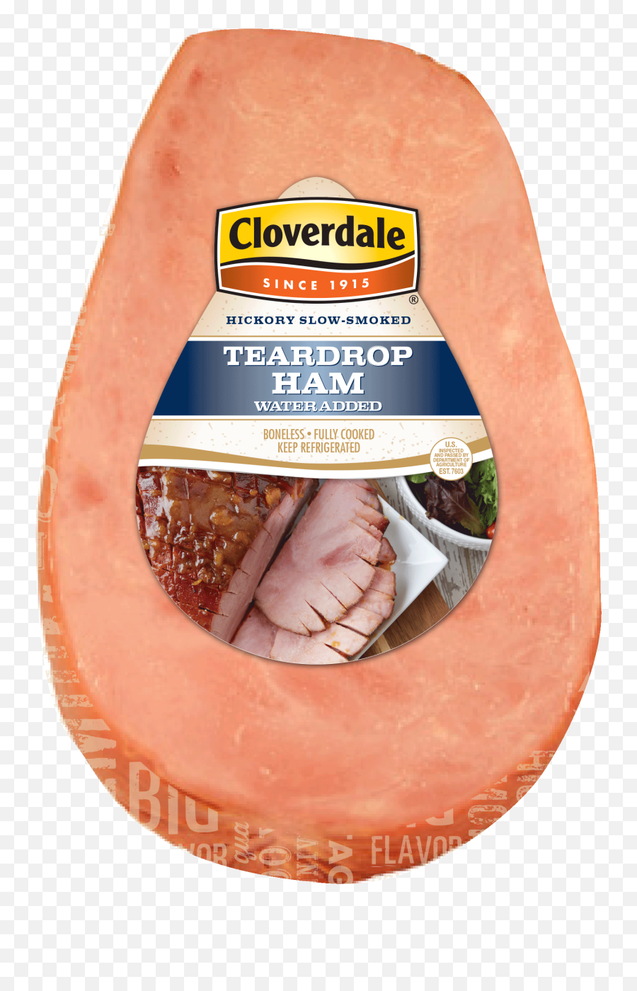 12 Boneless Teardrop Ham U2013 Cloverdale Foods - Cloverdale Half Teardrop Ham Png,Tear Drop Transparent