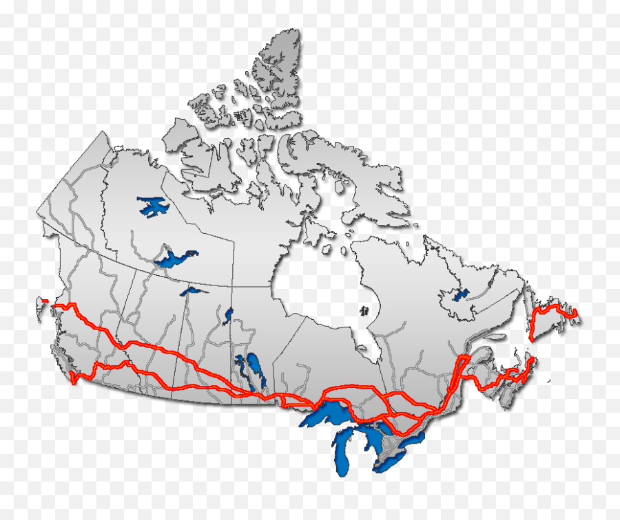 Trans - Canada Highway Wikipedia Trans Canada Highway Course Map Png,Cartography Statue Icon