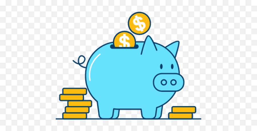 Piggy Illustration - Language Png,Blue Piggy Bank Icon