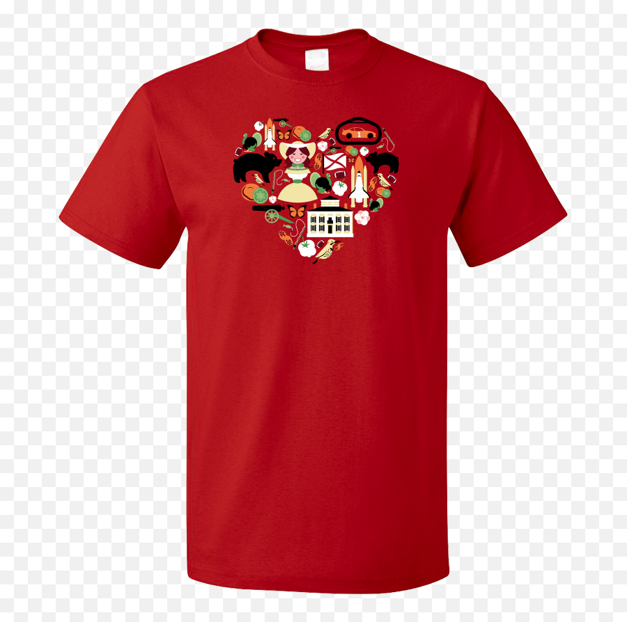 Alabama Icon Heart - Alabama Love Pride Sweet Home Fun Cute Tshirt Red Vines Starkid Png,Cute Home Icon