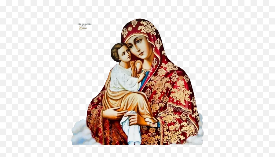 Telegram Sticker From Collection Virgin Mary - Our Lady Of Pochaev Ukranian Icon Png,Virgin Mary Icon Images