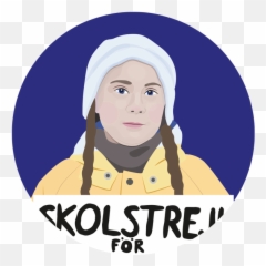 50 Inspirational Women - Greta Thunberg Holding Placard png