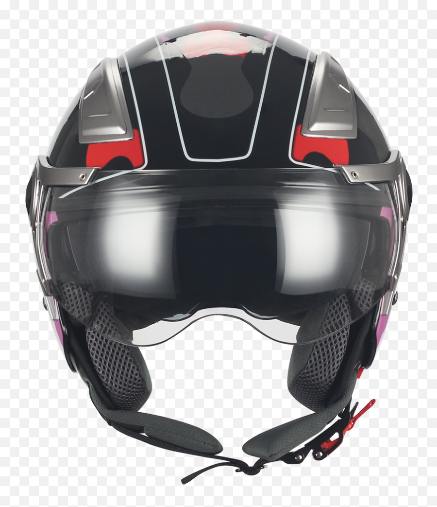 1storm Ah01 Motorcycle Open Face Scooter Bike Dual Lenssun - Motorcycle Helmet Png,Icon Airflite Red Visor