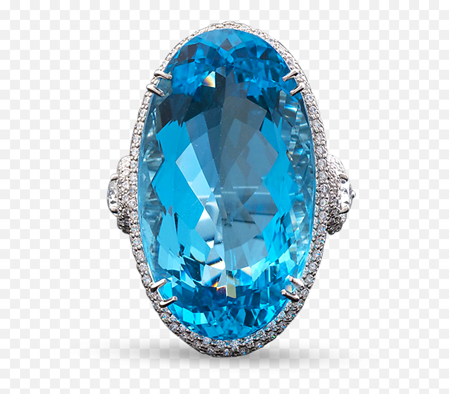 Download Aquamarine And Diamond Ring - Diamond Png,Aquamarine Png