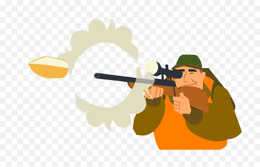 Handgun Pistol Revolver - Cartoon Clipart Full Size Cartoon Png,Hand With Gun Png