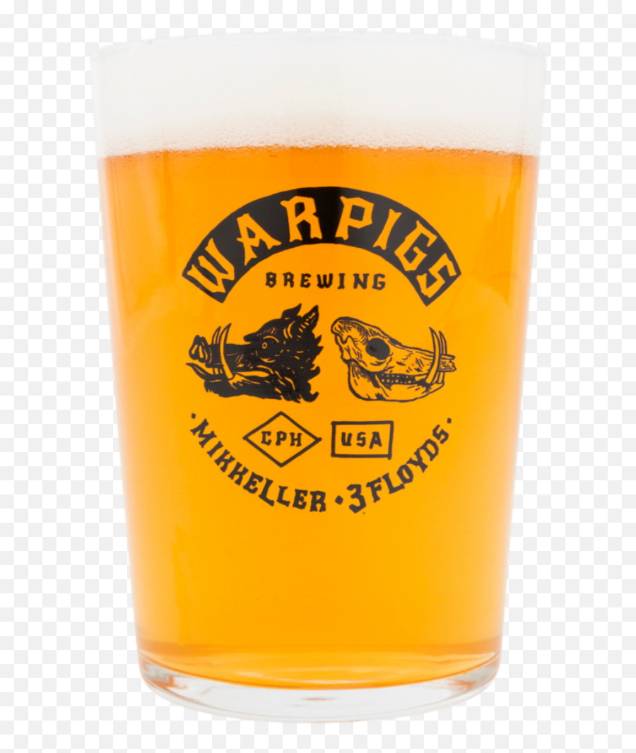 Logo Glass Warpigs Brewing Usa - Pint Glass Png,Beer Glass Png