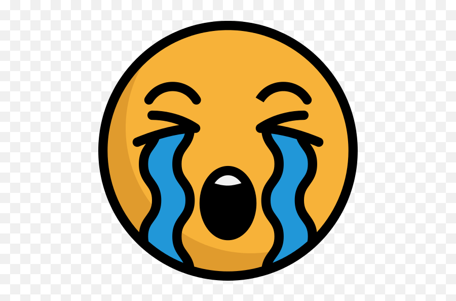 Crying Emoji Png Icon - Crying Face Emoji Black And White,Cry Emoji Png