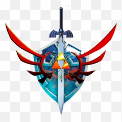 Legend Of Zelda Triforce Transparent - Roblox Hylian Shield Master Sword Png