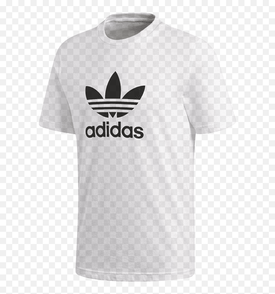 Adidas Trefoil T Shirt White Tshirt Png Black - shirt Png