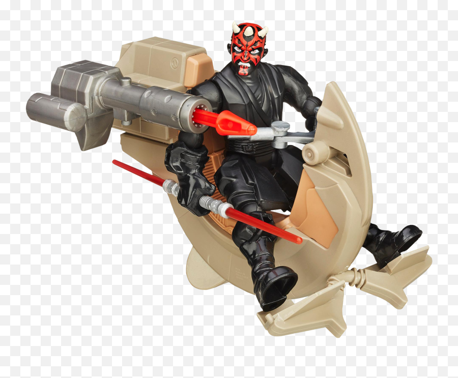 Download Hero Mashers Speeder Bike With Darth Maul - Star Hasbro Star Wars Darth Maul Png,Darth Maul Png