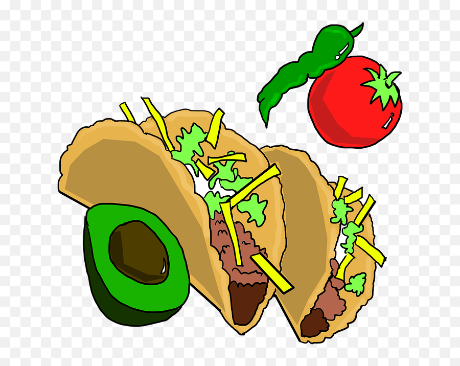 Tacos Taco Mexican - Comida Mexicana Dibujo Png,Tacos Png