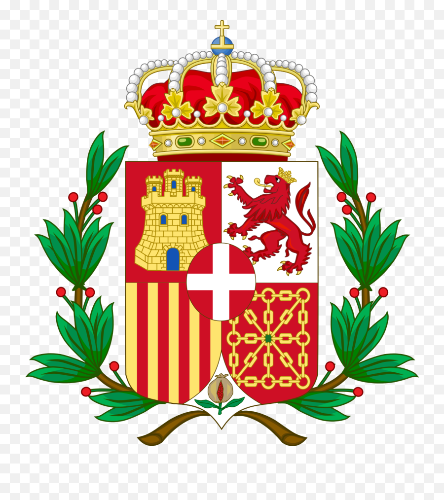 Filecoat Of Arms Spain 1871 - 1873 Laurel Variantsvg Spanish Coat Of Arms Png,Laurel Png