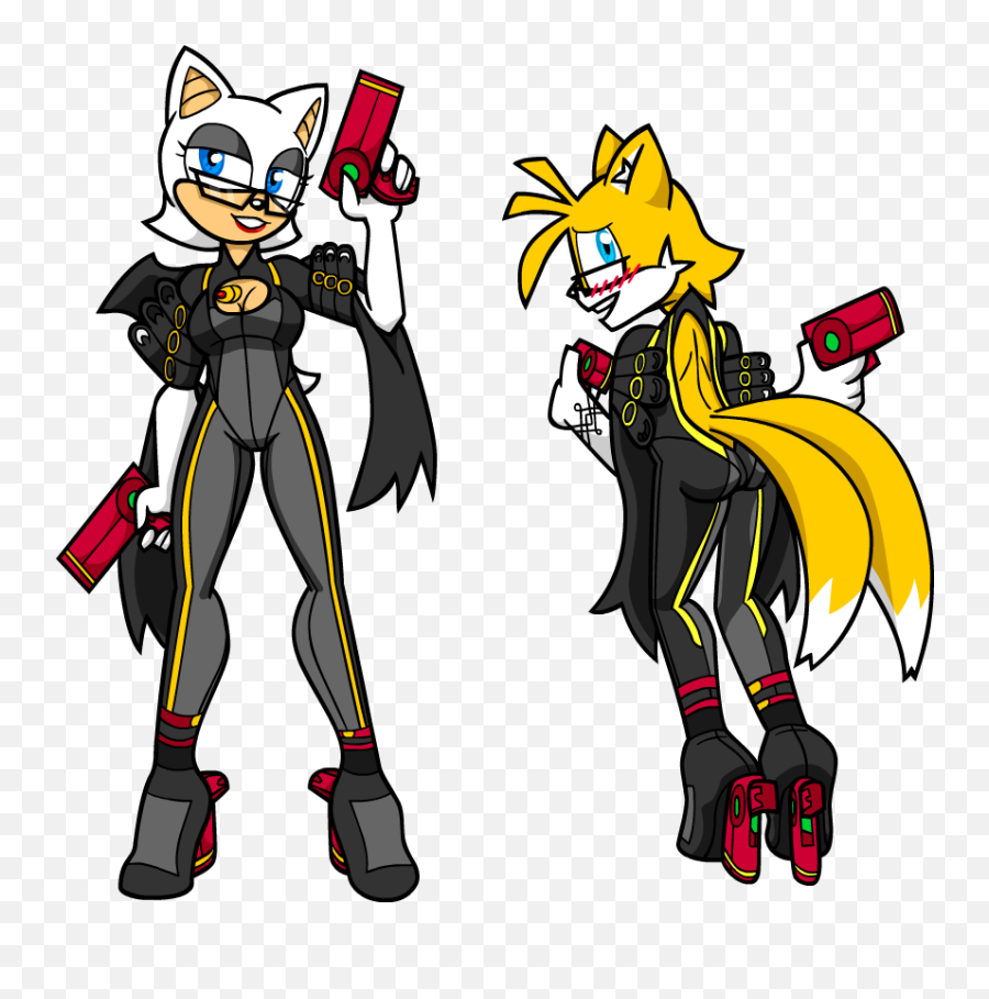 Rouge And Tails As Bayonetta - Tg Tf Video Game Png,Bayonetta Png