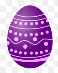 Purple Polka Dot Easter Egg Png Clipart - Art