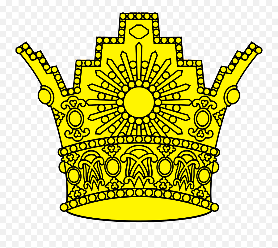 Filekingdom Of Iran Pahlavi Golden Crownsvg - Wikimedia Iranian Crown Vector Png,Golden Crown Png