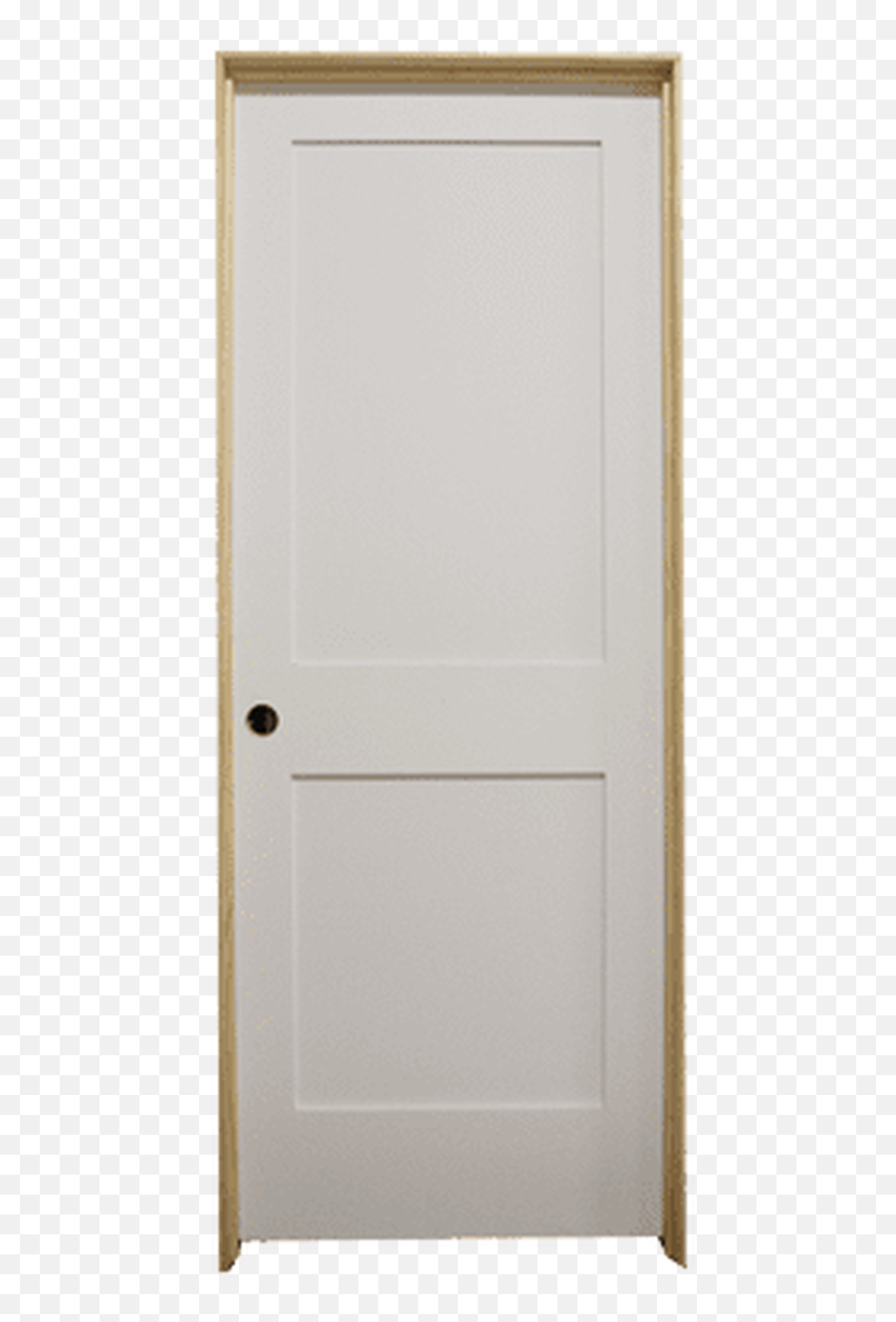 18 In X 80 White 2 - Panel Shaker Solid Core Primed Mdf Prehung Interior Door Home Door Png,White Door Png