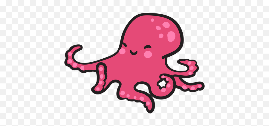 Cute Purple Octopus - Clip Art Png,Octopus Png