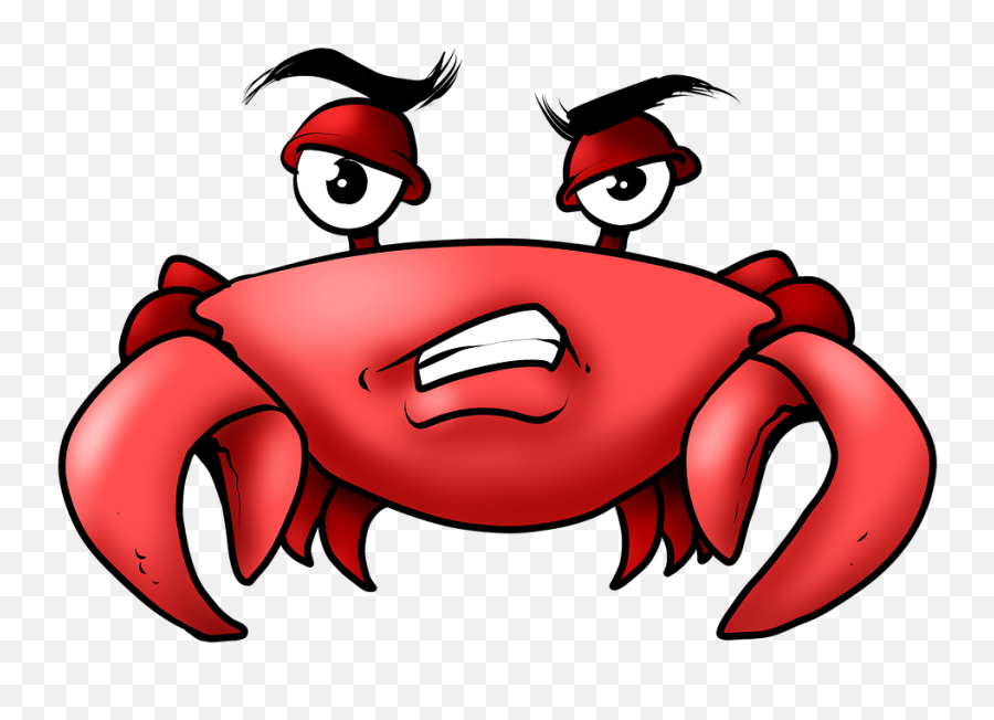 Crab Crabby Angry - Free Image On Pixabay Cartoon Crab Drawing Png,Grumpy Png