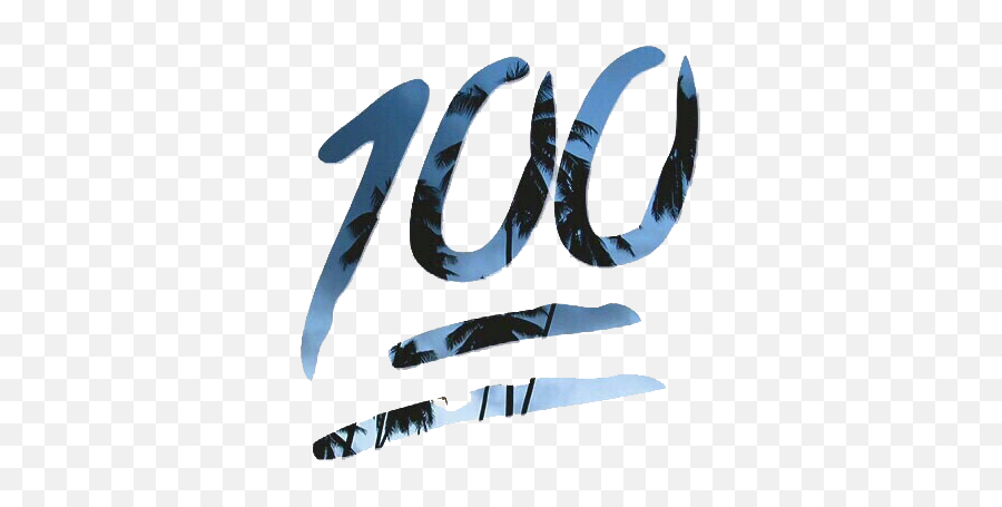 100 - Calligraphy Png,100 Emoji Png