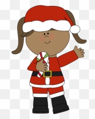 Candy Cane Picture - Christmas Girl Kid Clipart png