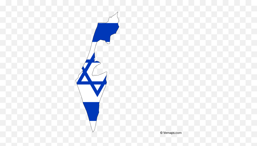 Flag Map Of Israel - Israel Map Flag Png,Flag Banner Png